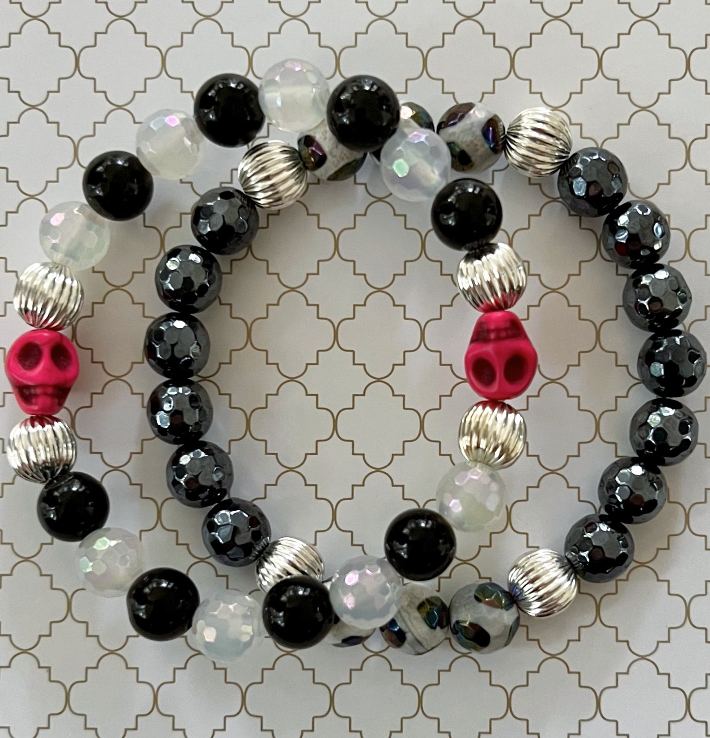 Elegant Skull Bracelet in Silver