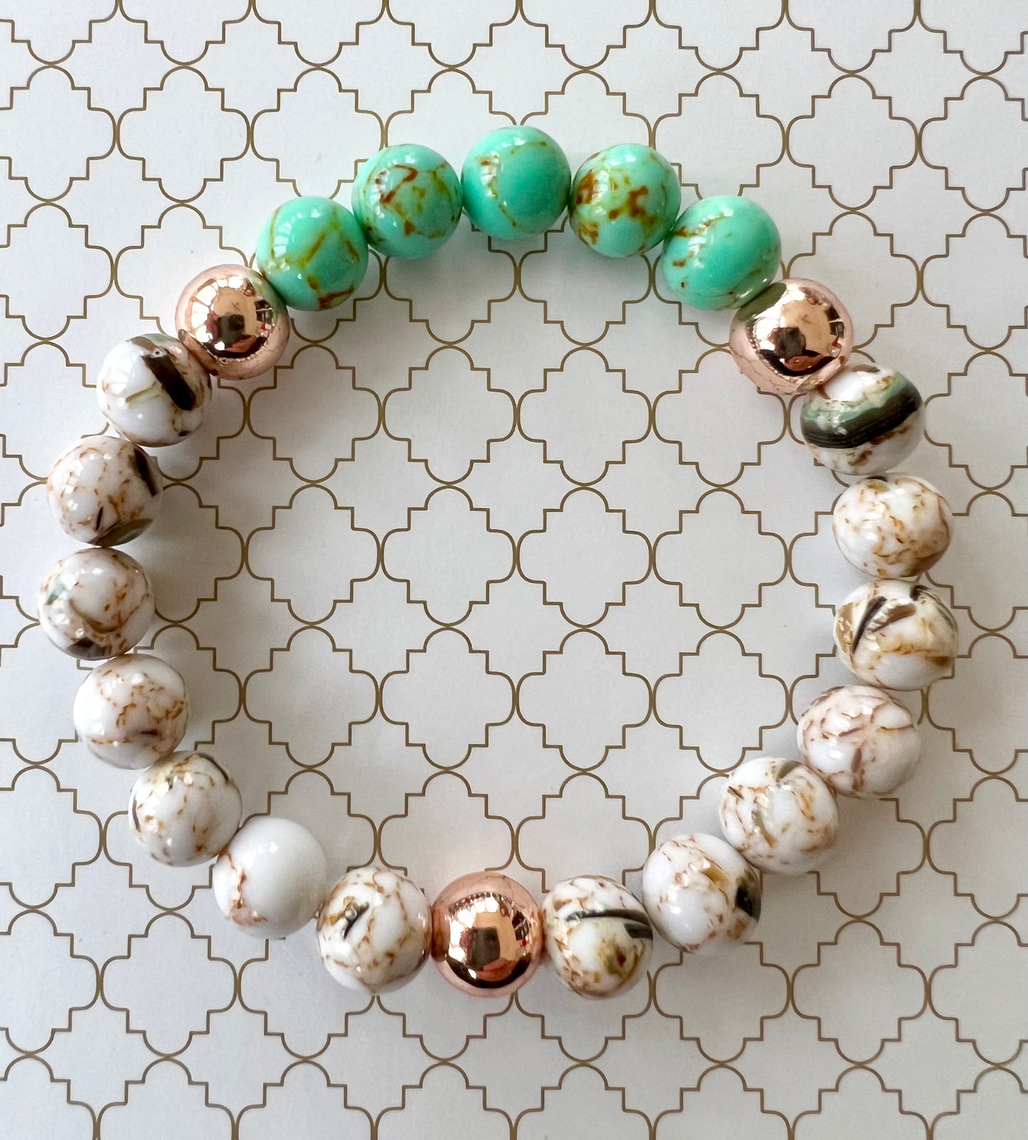 Shell Turquoise in Rose Gold