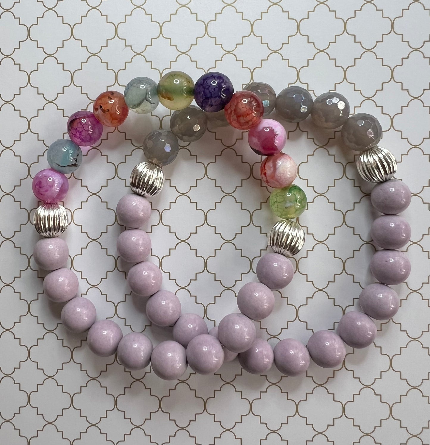 Cotton Candy Lilac and Multicolor in Silver