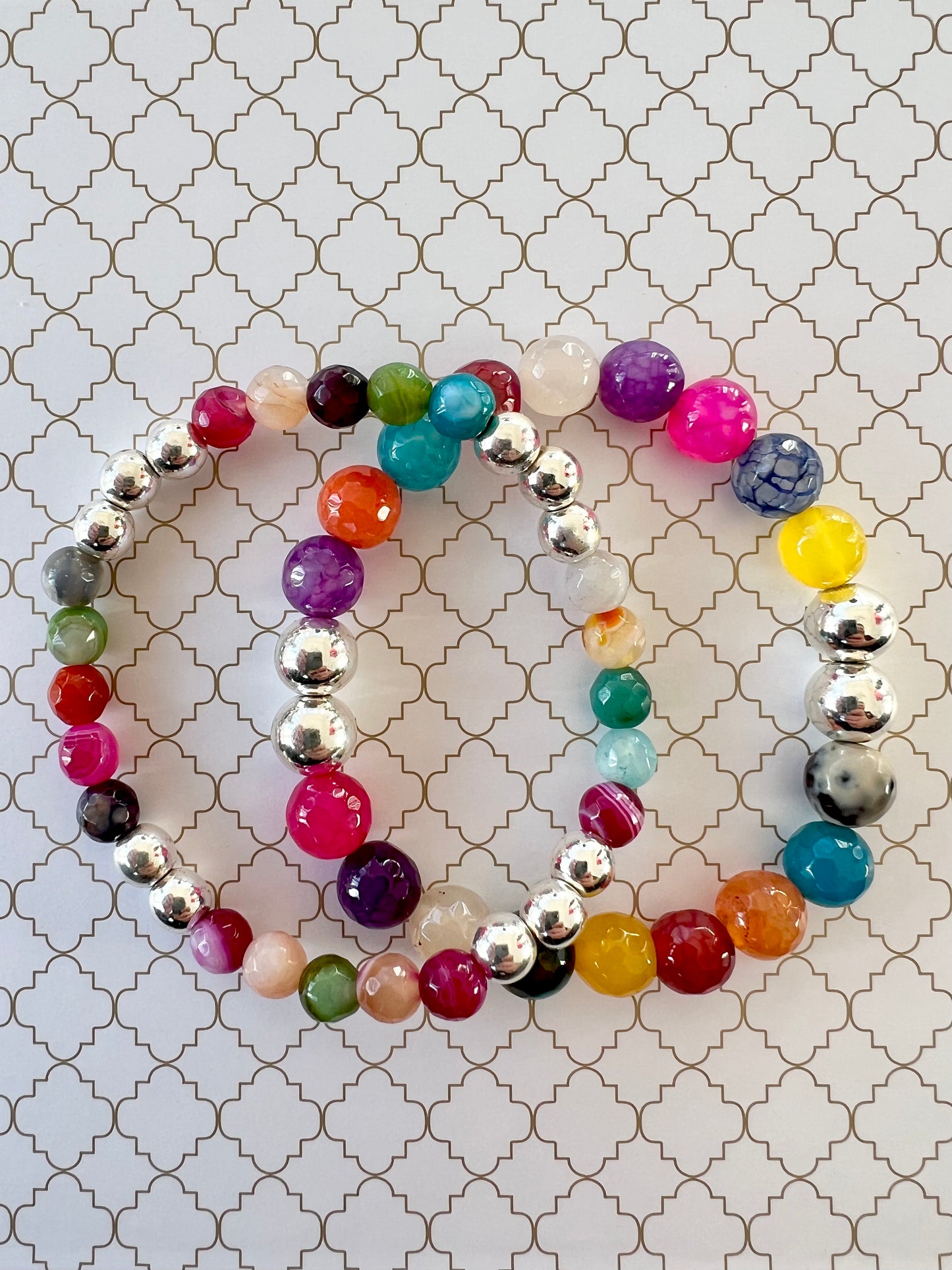 Candy 8mm Multicolor in Silver