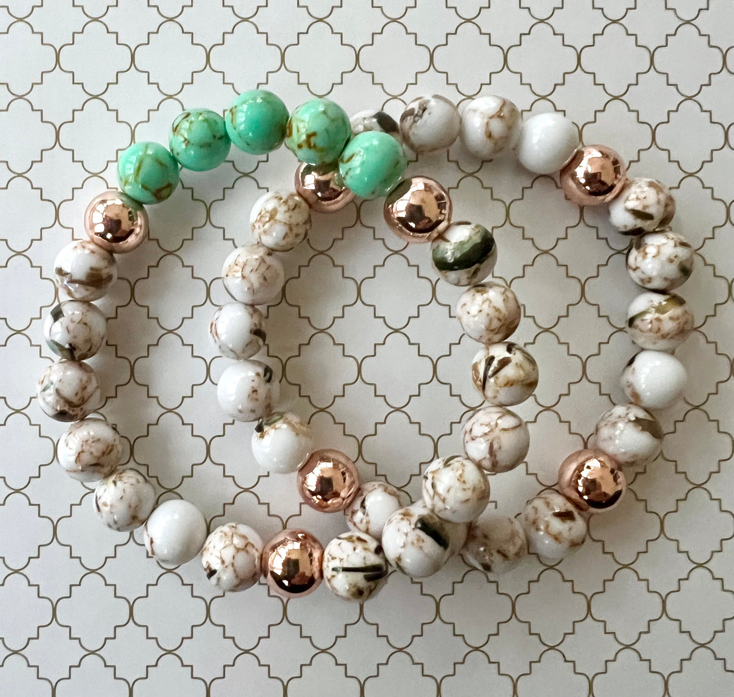 Shell Turquoise in Rose Gold