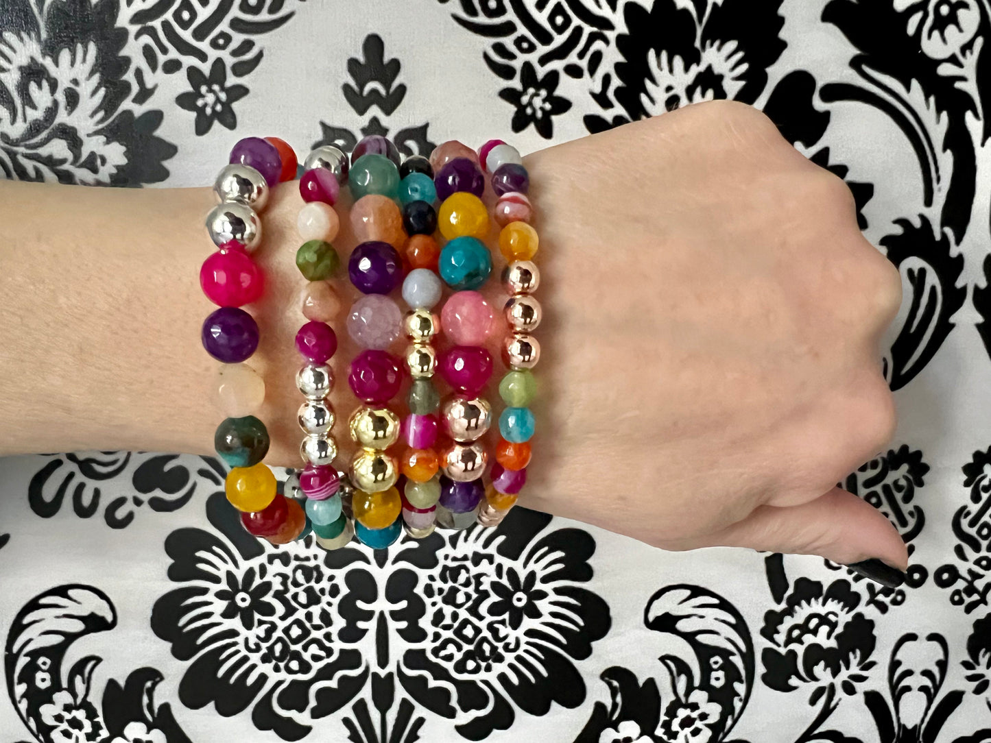 Candy 6mm Multicolor in Rose Gold