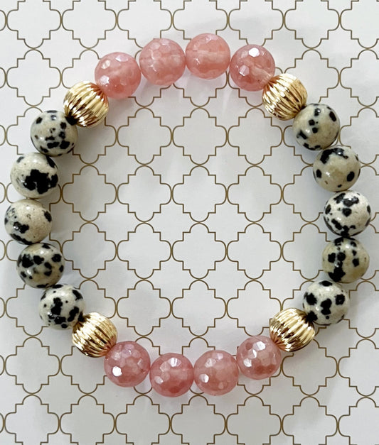 Pink Dalmatian Bracelet