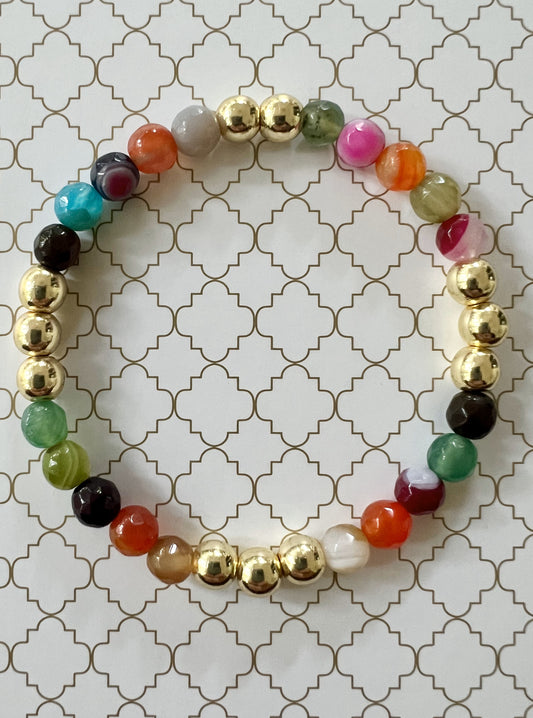 Candy 6mm Multicolor in Gold