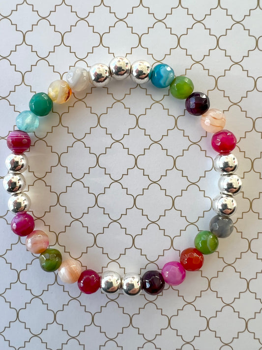 Candy 6mm Multicolor in Silver