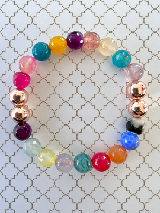 Candy 8mm Multicolor in Rose Gold