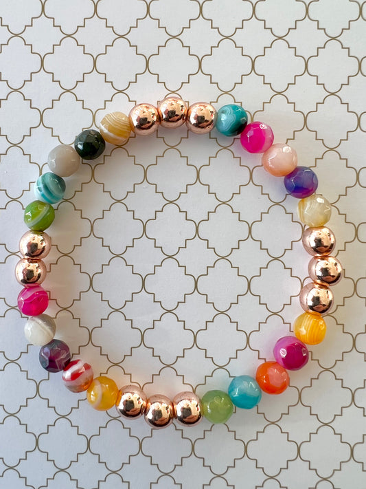 Candy 6mm Multicolor in Rose Gold