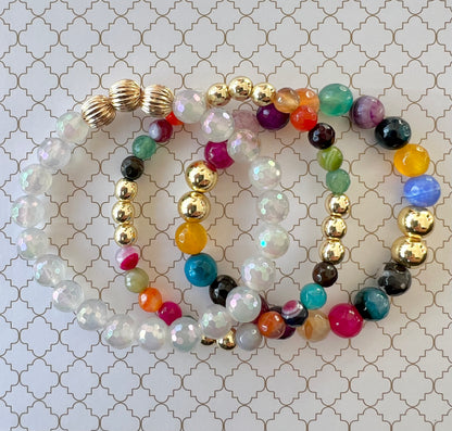 Candy 8mm Multicolor in Gold